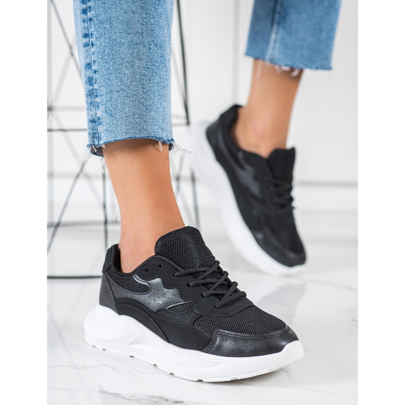 SHELOVET Zapatillas Casual Negras negro 2