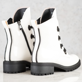 Botas VINCEZA con cordones blanco 2