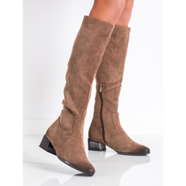 Botas sobre poste bajo VINCEZA marrón 1