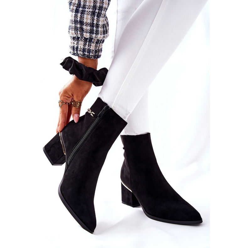 PS1 De Mujer Ante Botas Con Tacón Negro Un Paso 2