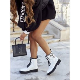 Botas de Mujer con Calavera GOE II2N4048 Blanco 4