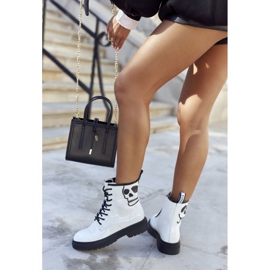 Botas de Mujer con Calavera GOE II2N4048 Blanco 5