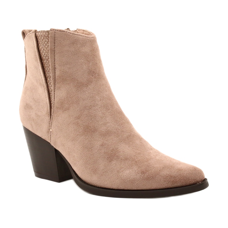 FB2 Botas de mujer con tacón alto Beige Loud 19051-11 2