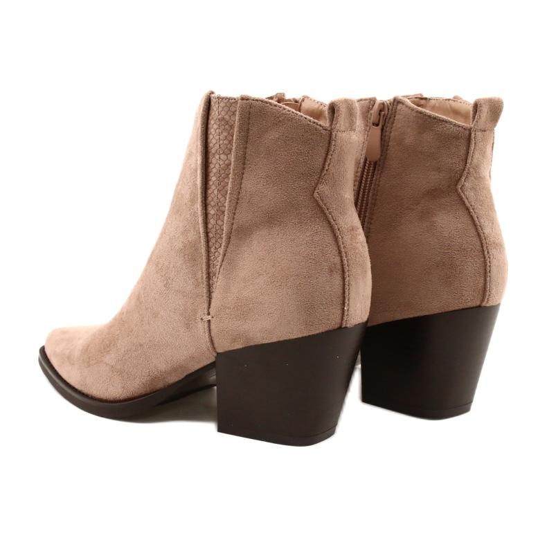 FB2 Botas de mujer con tacón alto Beige Loud 19051-11 5
