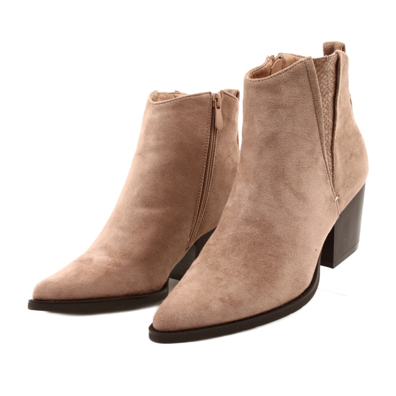 FB2 Botas de mujer con tacón alto Beige Loud 19051-11 4