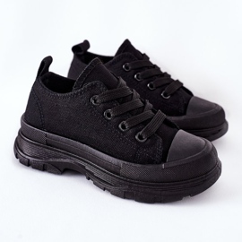 FR1 Zapatillas deportivas negras para niños Travel Time negro 2