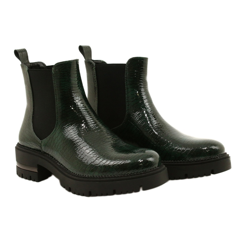 Botas Lacadas Łuska Sergio Leone TR746 Verde 7