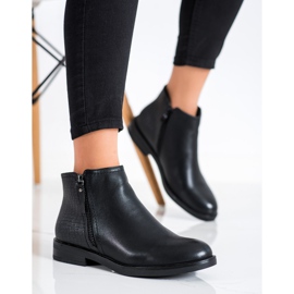 Clowse Botas casual con estampado de serpiente negro 3