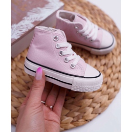 FRROCK Zapatos deportivos clásicos para niños Filemon rosa altos rosado 4
