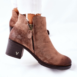 Vinceza Botas Mujer Ante Beige Bellarena marrón 6