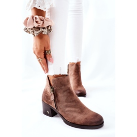 Vinceza Botas Mujer Ante Beige Bellarena marrón 1