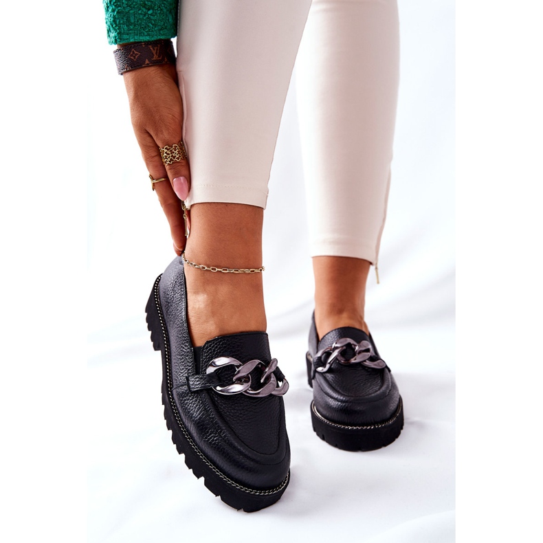 Nicole Mocasines Mujer Piel Negro Sthonto 1