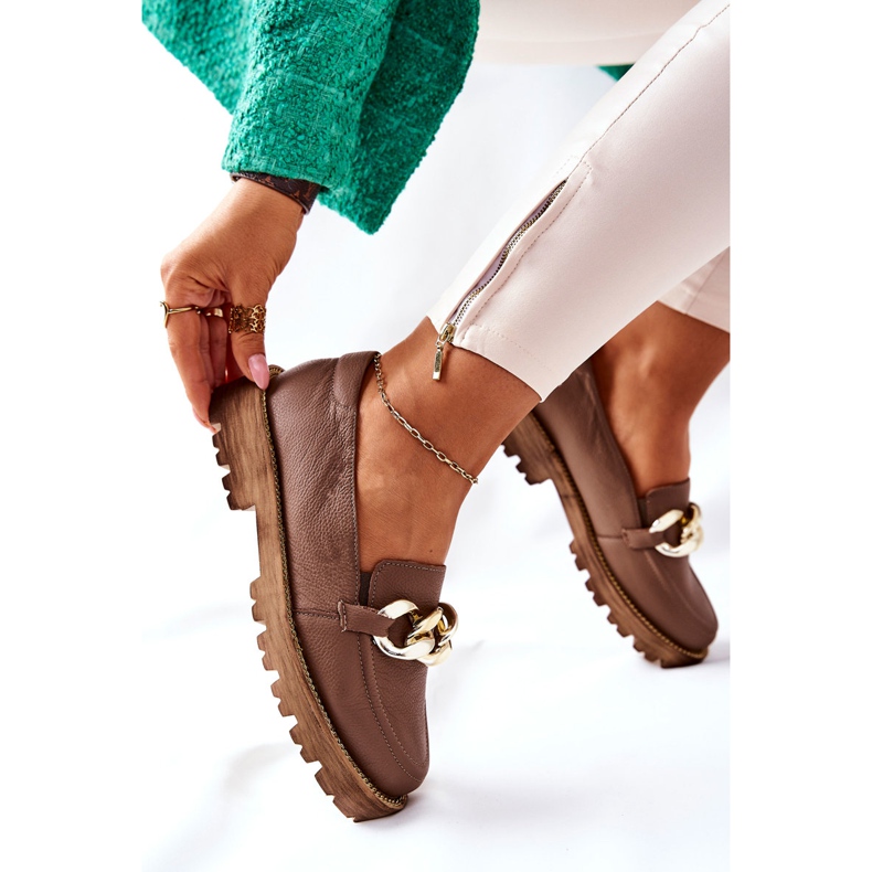 Nicole Mocasines Mujer Piel Marrón Sthonto 2