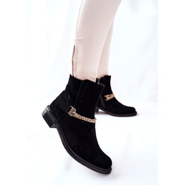 Botas de piel para mujer Nicole Black Dome negro 3