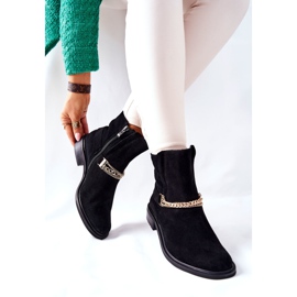 Botas de piel para mujer Nicole Black Dome negro 5