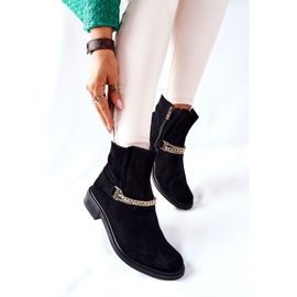 Botas de piel para mujer Nicole Black Dome negro 6