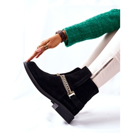 Botas de piel para mujer Nicole Black Dome negro 7