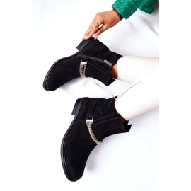 Botas de piel para mujer Nicole Black Dome negro 8