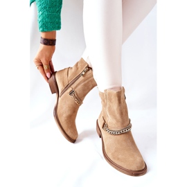 Botas de Piel Mujer Nicole Cúpula Beige 4