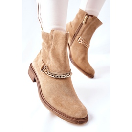 Botas de Piel Mujer Nicole Cúpula Beige 5