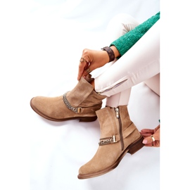 Botas de Piel Mujer Nicole Cúpula Beige 8