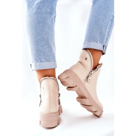 FI1 Botines de Mujer con Recortes Beige Rhythm 8