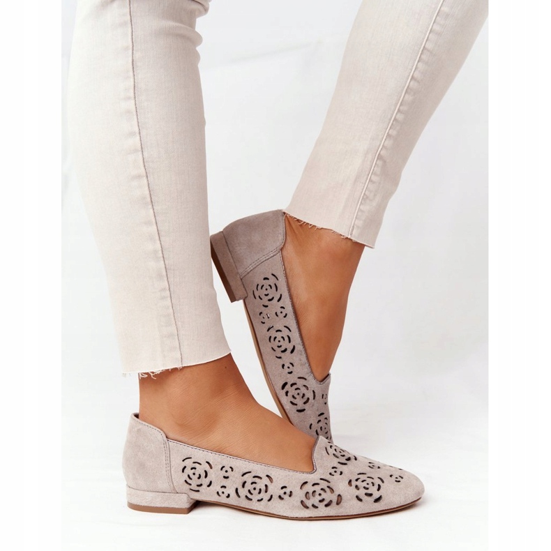 Mocasines Calados Sergio Leone BL627 Cappuccino gris 2