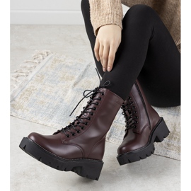 Botas altas granate Big Star para mujer Ochoa burdeos 1