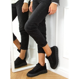 Negro 19287 Zapatillas deportivas All Black con suela gruesa 3
