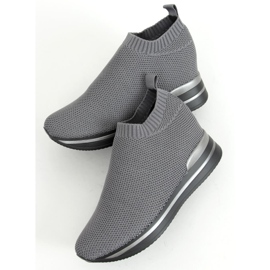 Gris RQ316 Zapatillas deportivas con cuña gris 1
