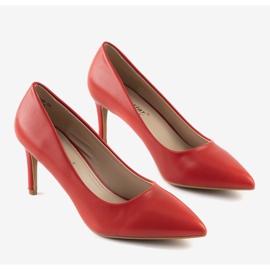 Zapatos de salón rojos clásicos con tacón de aguja Isla 1