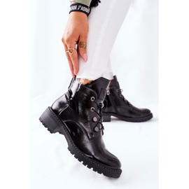 Vinceza Botas cálidas lacadas en negro de Cloghan 2