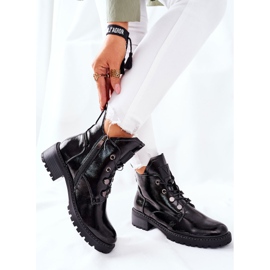 Vinceza Botas cálidas lacadas en negro de Cloghan 3