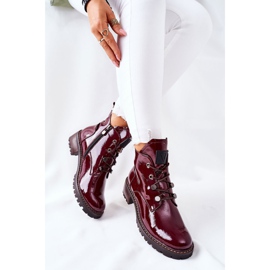 Vinceza Botas de abrigo Cloghan lacado granate burdeos 4