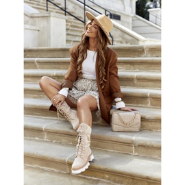 PS1 Botas Altas de Mujer Botas Beige Villes 6
