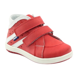 Zapatos de cuero hugotti con velcro rojo 1