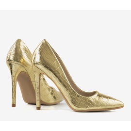 Zapatos de salón dorados con tacón de aguja Thrower 2