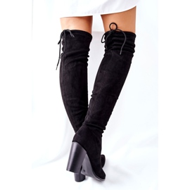 Vinceza Botas De Mujer Con Tacón Ante Negro Monleek 5