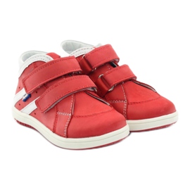 Zapatos de cuero hugotti con velcro rojo 4