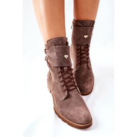 Botas Mujer Piel Velour Nicole 2682 Marrón 4