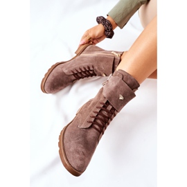Botas Mujer Piel Velour Nicole 2682 Marrón 7