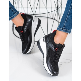 SHELOVET Zapatillas sin cordones con malla negro 1