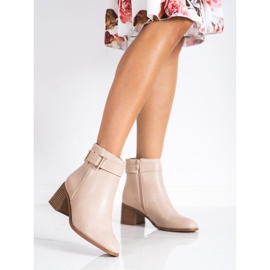 Seastar Botas elegantes de cuero ecológico beige 3