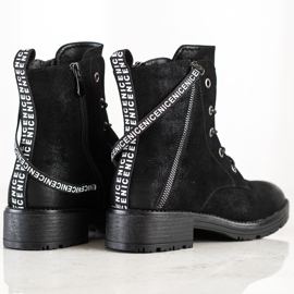 Botas con cinturón Vinceza decorativo negro 1