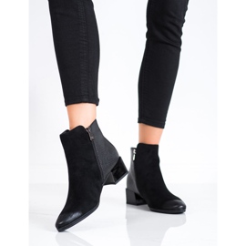 Botas con inserto VINCEZA con estampado de serpiente negro 2