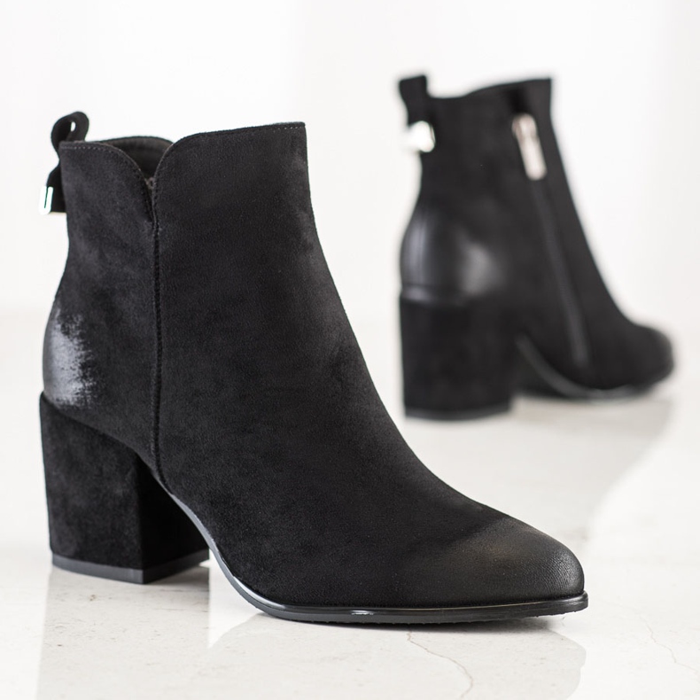 Botas de ante de tacón alto de VINCEZA negro 1