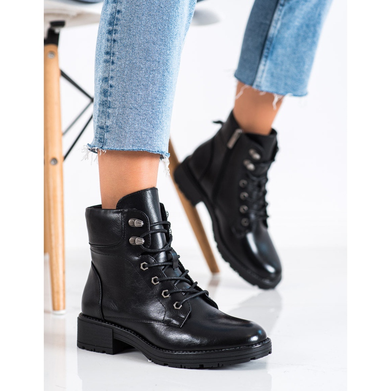 Botas VINCEZA con cordones negro 1