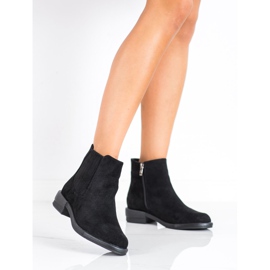 SHELOVET Botas clásicas de tacón plano negro 3