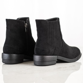 SHELOVET Botas clásicas de tacón plano negro 1 SHELOVET Botas clásicas de tacón plano negro 1
