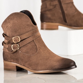 Bota cowboy VINCEZA con hebillas marrón 3